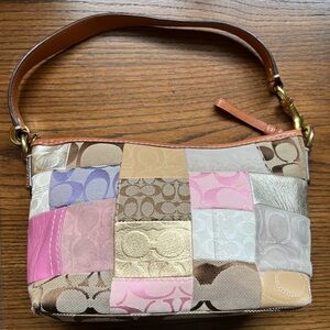 Vintage Coach Patchwork Shoulder Purse
